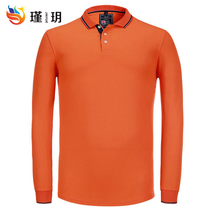 订做翻领t恤衫,长袖T恤衫定制,翻领t恤衫定做(图1)